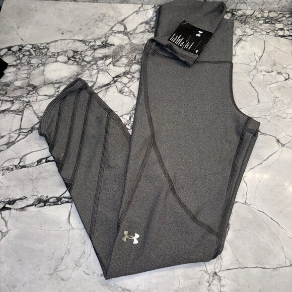 Under Armour Women’s Small Compression High Rise Ankle Leggings Gray NEW - Picture 1 of 3